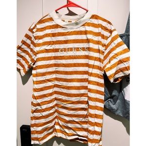 Guess yellow striped Tee